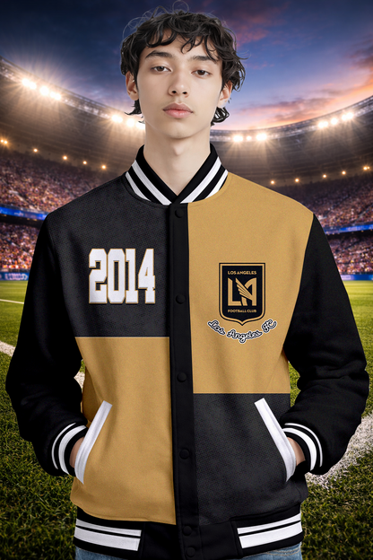 LIMITED EDITION - NEW CUSTOMIZED MLS18 LAF LA FC SATIN VARSITY & BASEBALL JACKET