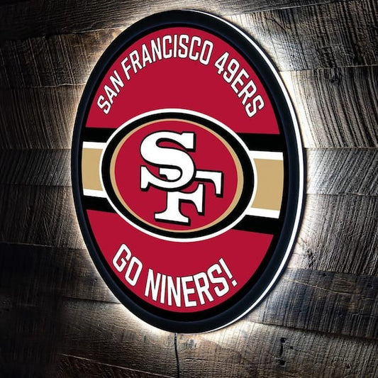 LIMITED EDITION - NEW PREMIUM NFL11 SF49 SAN FRANCISCO 49ERS LED LIGHT WALL DECOR