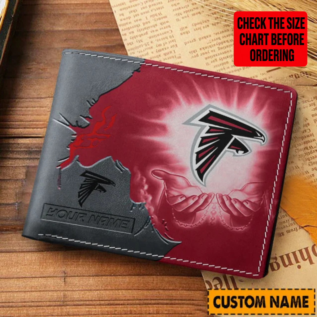 LIMITED EDITION - NEW CUSTOMIZED NFL18 ATF ATLANTA FALCONS LEATHER WALLET