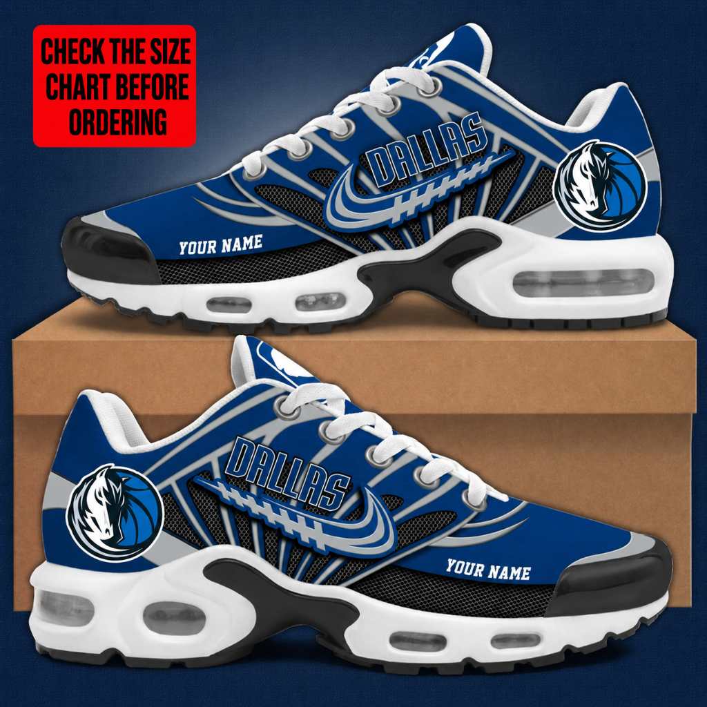 [HOT DEAL] NEW CUSTOMIZED NBA18 DMA DALLAS MAVERICKS AIR MAX PLUS SNEAKERS