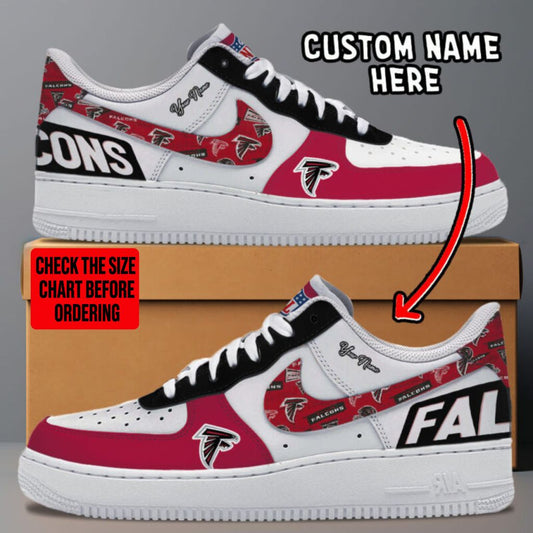 LIMITED EDITION - NEW CUSTOMIZED NFL18 ATF ATLANTA FALCONS AF1 SNEAKERS