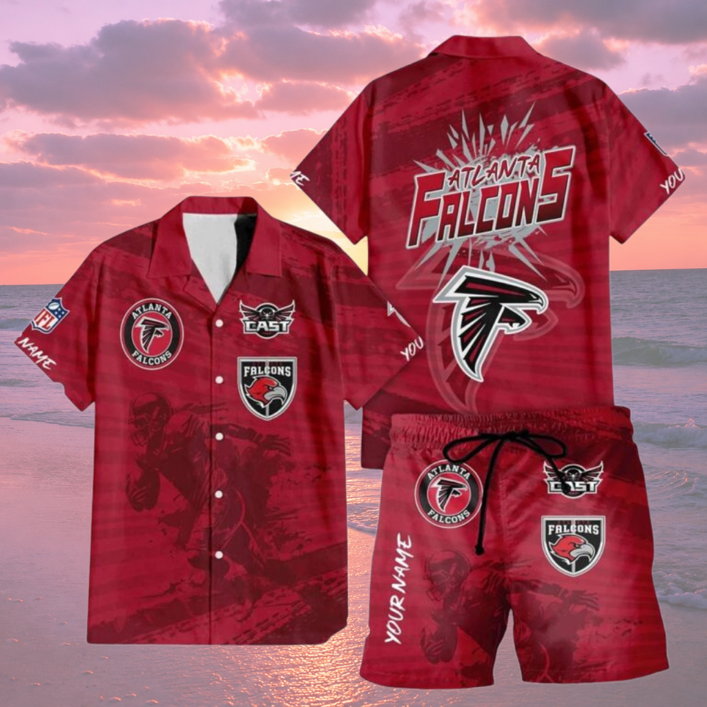 LIMITED EDITION  - NEW CUSTOMIZED NFL18 ATF ATLANTA FALCONS UNISEX HAWAIIAN SHIRT & SHORTS SET