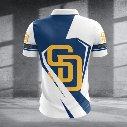 [FLASH SALE] NEW CUSTOMIZED MLB18 SDP SAN DIEGO PADRES ZIP POLO SHIRT
