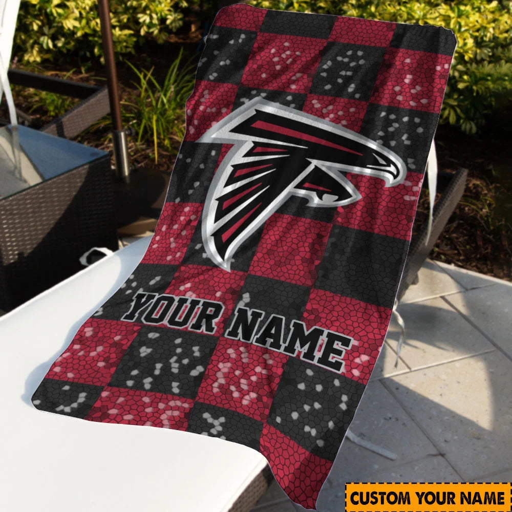 LIMITED EDITION - NEW CUSTOMIZED NFL18 ATF ATLANTA FALCONS BEACH TOWEL