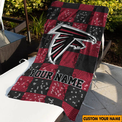 LIMITED EDITION - NEW CUSTOMIZED NFL18 ATF ATLANTA FALCONS BEACH TOWEL