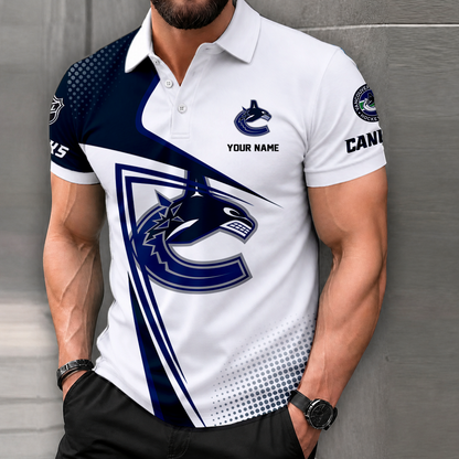 FINAL SALE - NEW CUSTOMIZED NHL19 VCC VANCOUVER CANUCKS POLO SHIRT, ZIP POLO SHIRT, T-SHIRTS, HOODIE, ZIP HOODIE & SWEATSHIRT