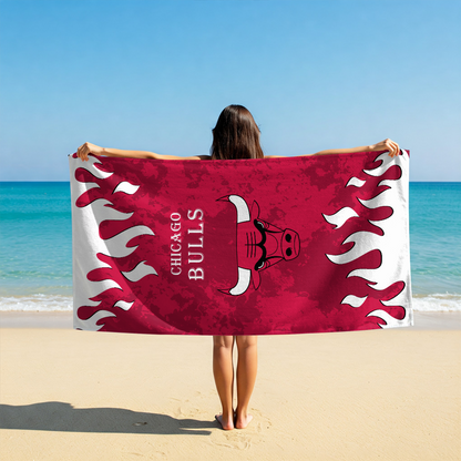 LIMITED EDITION - NEW CUSTOMIZED NBA19 CBU CHICAGO BULLS BEACH TOWEL FOR FAN