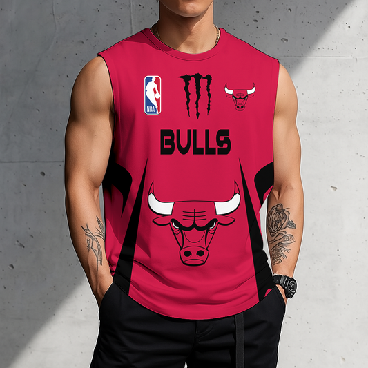 LIMITED EDITION - NEW CUSTOMIZED NBA19 CBU CHICAGO BULLS MEN'S GYM SHIRT