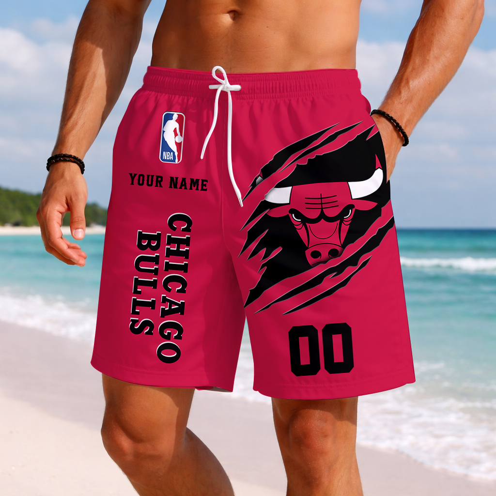 LIMITED EDITION - NEW CUSTOMIZED NBA19 CBU CHICAGO BULLS SHORT PANTS