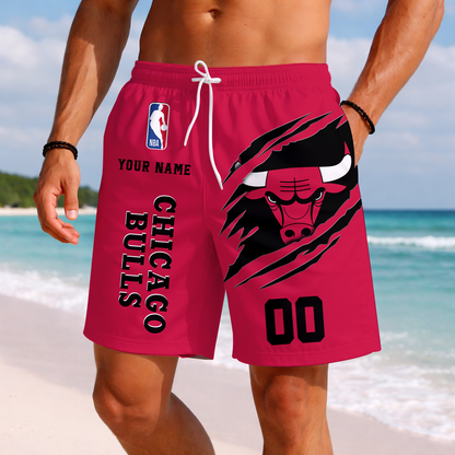 LIMITED EDITION - NEW CUSTOMIZED NBA19 CBU CHICAGO BULLS SHORT PANTS