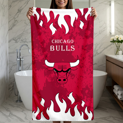 LIMITED EDITION - NEW CUSTOMIZED NBA19 CBU CHICAGO BULLS BEACH TOWEL FOR FAN