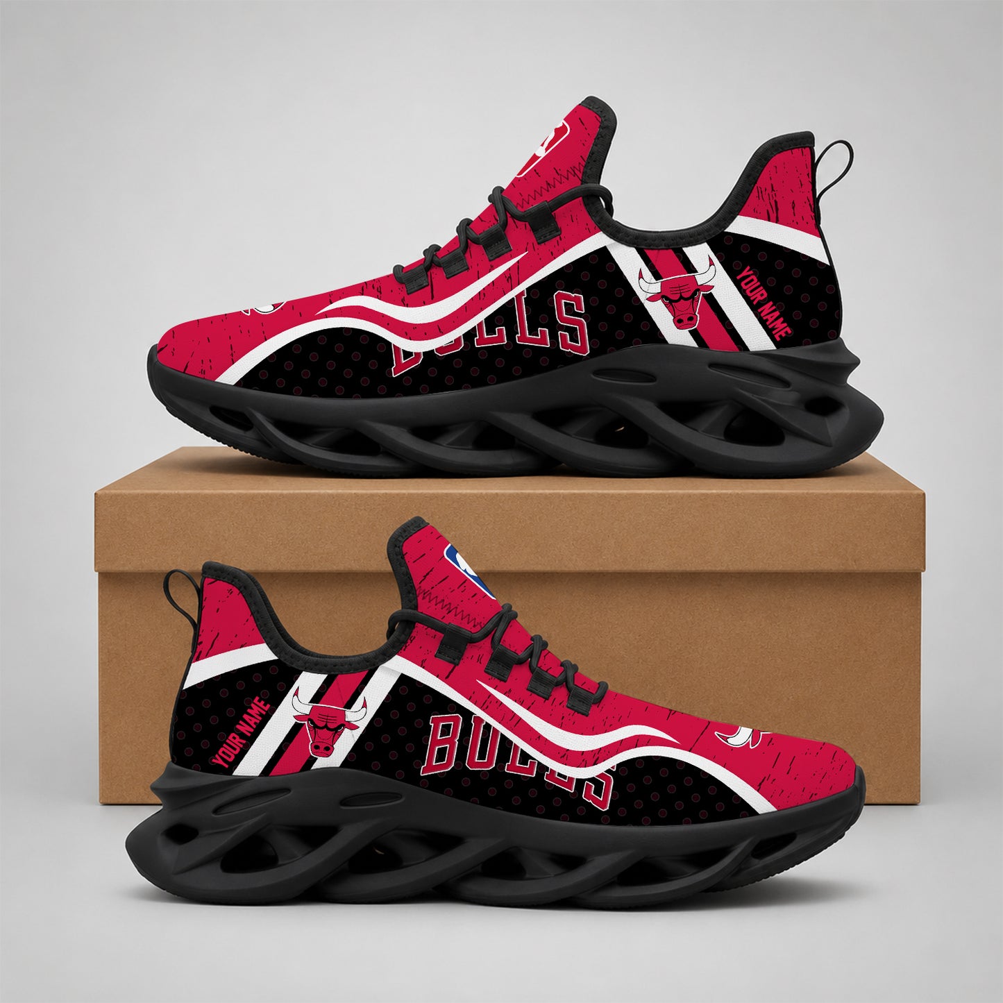 LIMITED EDITION - NEW CUSTOMIZED NBA19 CBU CHICAGO BULLS MAX SOUL SHOES
