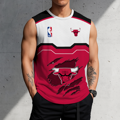 LIMITED EDITION - NEW CUSTOMIZED NBA19 CBU CHICAGO BULLS MEN'S TANK TOP