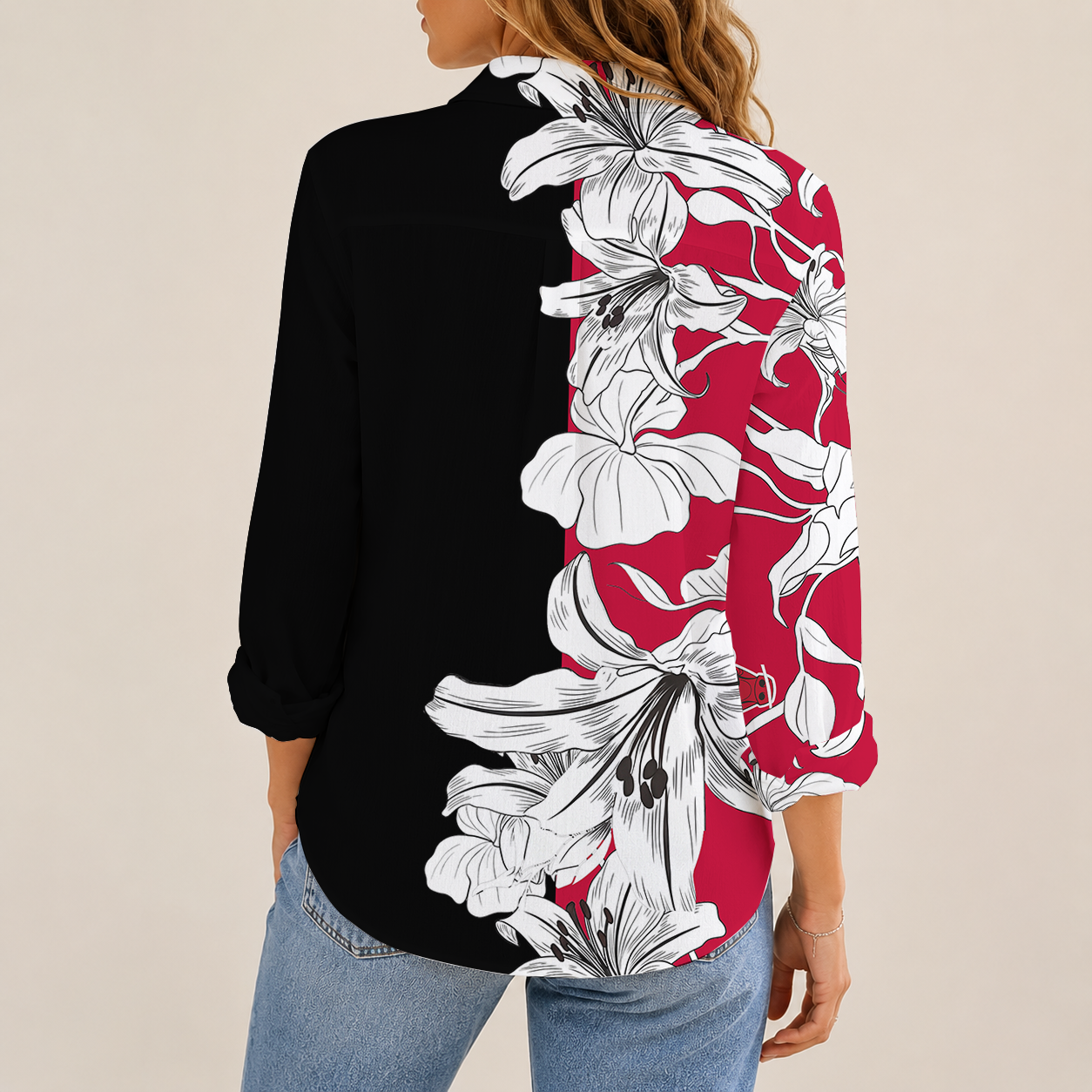 [HOT DEAL] NEW CUSTOMIZED NBA19 CBU CHICAGO BULLS WOMEN CASUAL SHIRT FOR FAN