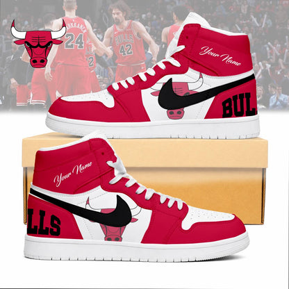 LIMITED EDITION - NEW CUSTOMIZED NBA19 CBU CHICAGO BULLS AIR JORDAN SNEAKERS