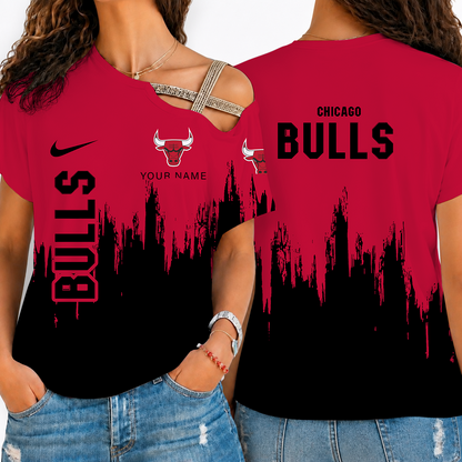 [HOT DEAL] NEW CUSTOMIZED NBA19 CBU CHICAGO BULLS SHOULDER SHIRT