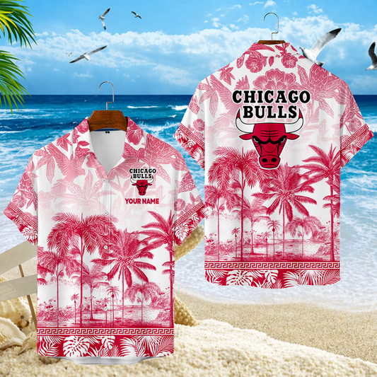 FINAL CLEARANCE - NEW CUSTOMIZED NBA19 CBU CHICAGO BULLS UNISEX HAWAIIAN SHIRT