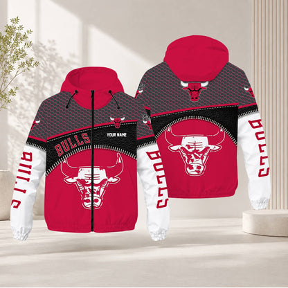 LIMITED EDITION - NEW CUSTOMIZED NBA19 CBU CHICAGO BULLS WINDBREAKER JACKET