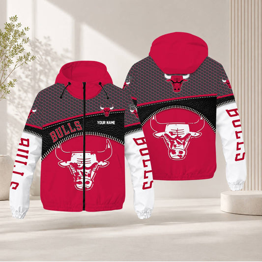 LIMITED EDITION - NEW CUSTOMIZED NBA19 CBU CHICAGO BULLS WINDBREAKER JACKET