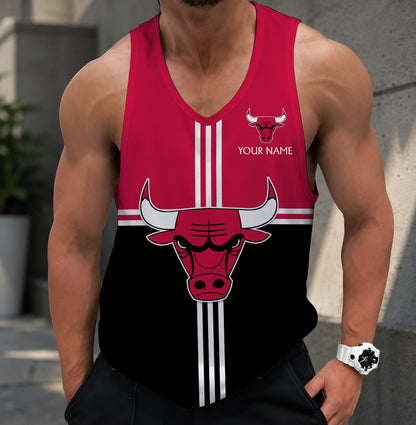 LIMITED EDITION - NEW CUSTOMIZED NBA19 CBU CHICAGO BULLS MEN'S TANK TOP