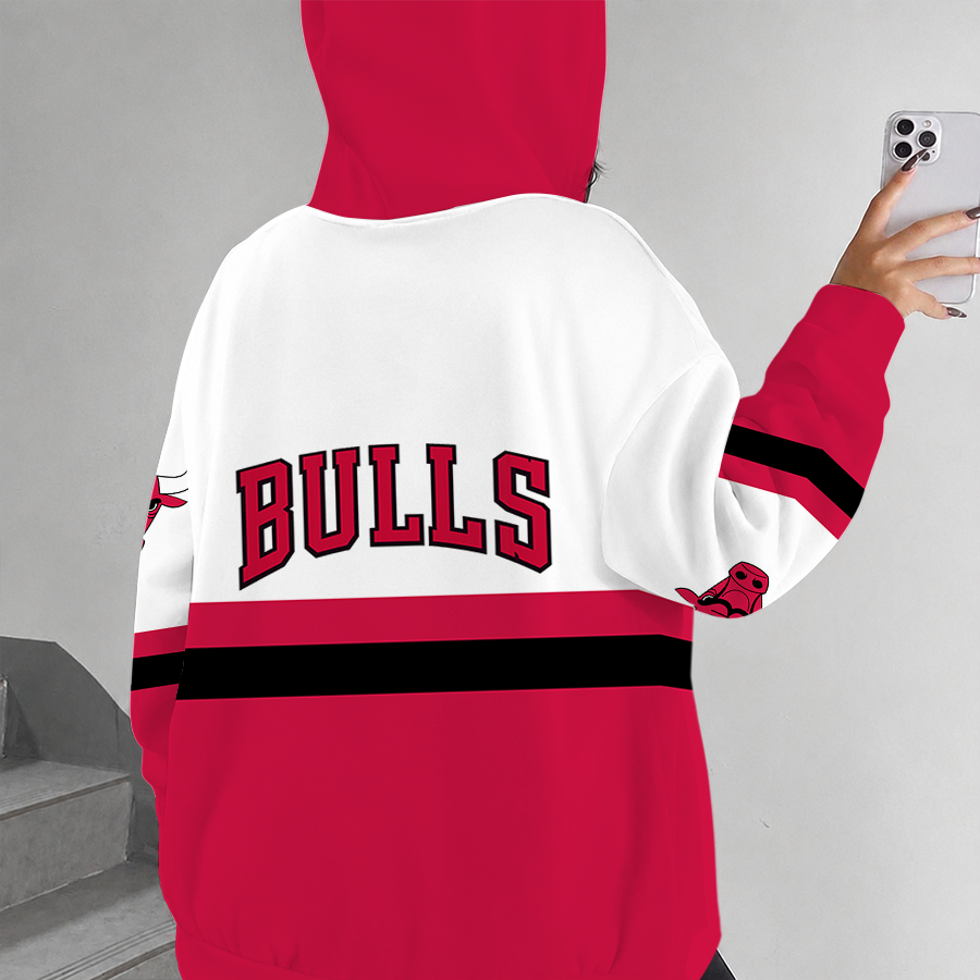 [HOT DEAL] NEW CUSTOMIZED NBA19 CBU CHICAGO BULLS ZIP HOODIE