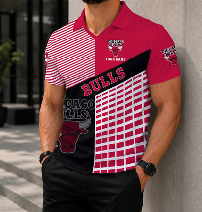 LIMITED EDITION - NEW CUSTOMIZED NBA19 CBU CHICAGO BULLS POLO SHIRT