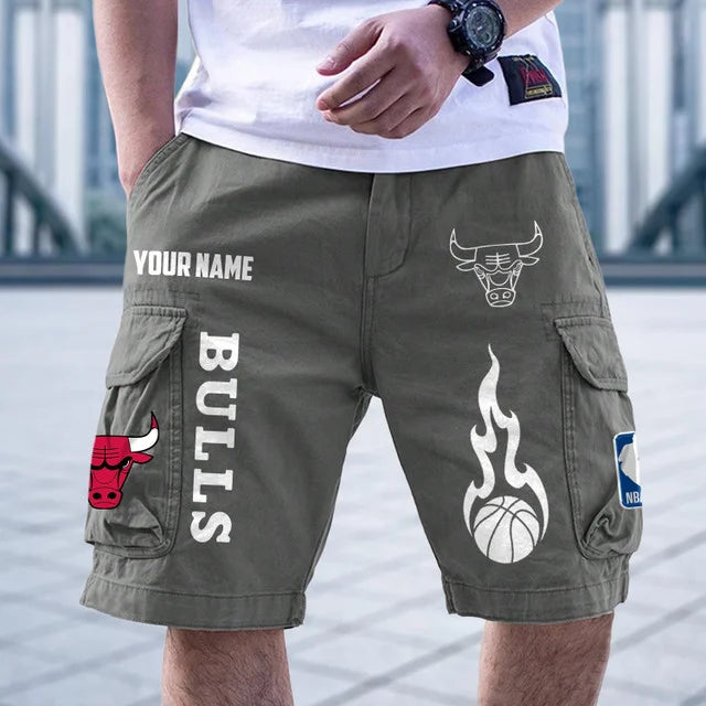 [HOT DEAL] NEW CUSTOMIZED NBA19 CBU CHICAGO BULLS CARGO SHORTS