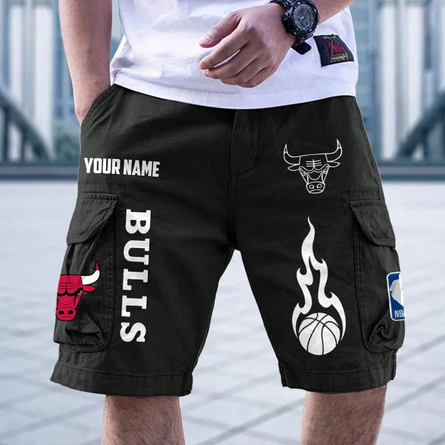 [HOT DEAL] NEW CUSTOMIZED NBA19 CBU CHICAGO BULLS CARGO SHORTS
