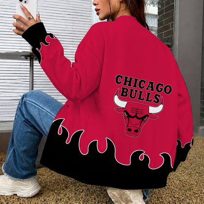 LIMITED EDITION - NEW CUSTOMIZED NBA19 CBU CHICAGO BULLS BASEBALL JACKET, SATIN VARSITY JACKET