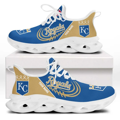 LIMITED EDITION - NEW CUSTOMIZED MLB19 KCR KANSAS CITY ROYALS PREMIUM CLUNKY SNEAKERS