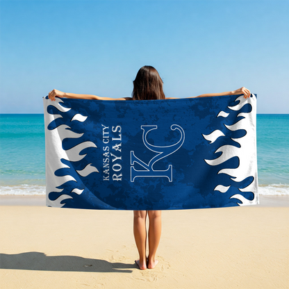 LIMITED EDITION - NEW CUSTOMIZED MLB19 KCR KANSAS CITY ROYALS BEACH TOWEL FOR FAN