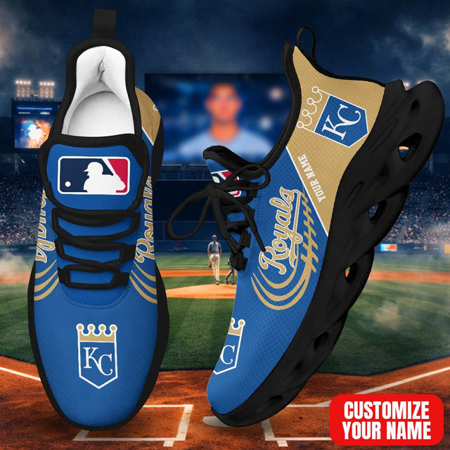 LIMITED EDITION - NEW CUSTOMIZED MLB19 KCR KANSAS CITY ROYALS PREMIUM CLUNKY SNEAKERS