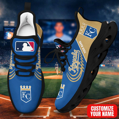 LIMITED EDITION - NEW CUSTOMIZED MLB19 KCR KANSAS CITY ROYALS PREMIUM CLUNKY SNEAKERS