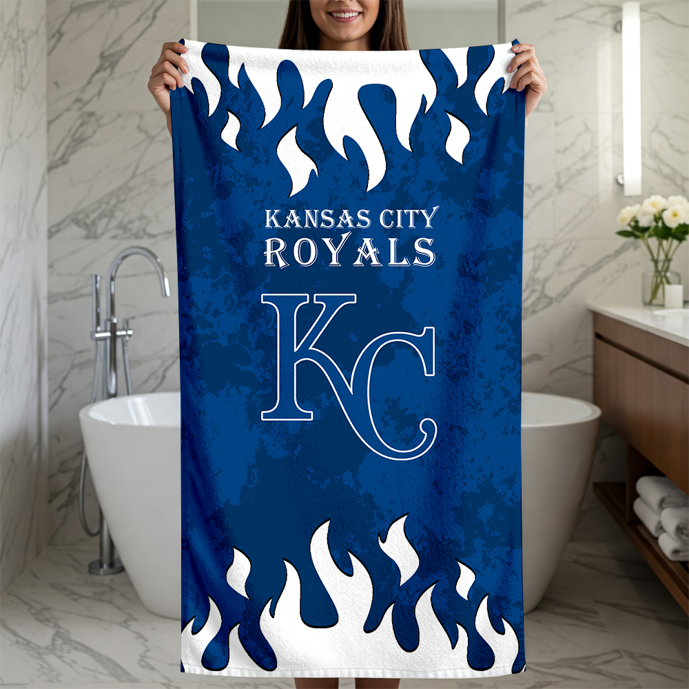 LIMITED EDITION - NEW CUSTOMIZED MLB19 KCR KANSAS CITY ROYALS BEACH TOWEL FOR FAN