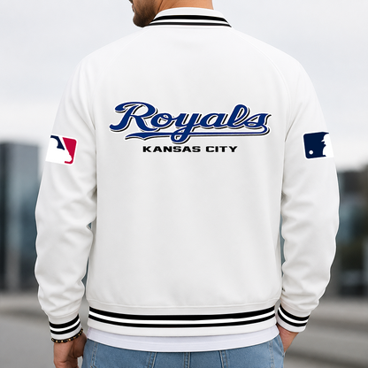 [FLASH SALE] NEW CUSTOMIZED MLB19 KCR KANSAS CITY ROYALS MULTICOLOR MEN'S CASUAL JACKET