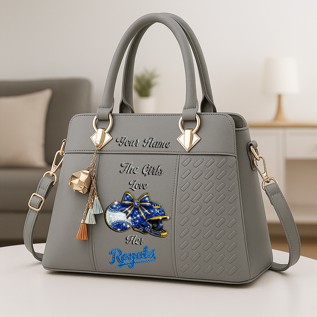 LIMITED EDITION - NEW CUSTOMIZED MLB19 KCR KANSAS CITY ROYALS ZIP HANDBAG MULTICOLOR