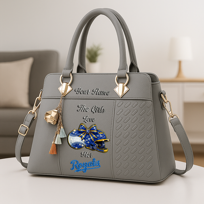 LIMITED EDITION - NEW CUSTOMIZED MLB19 KCR KANSAS CITY ROYALS ZIP HANDBAG MULTICOLOR