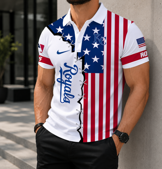 LIMITED EDITION - NEW CUSTOMIZED MLB19 KCR KANSAS CITY ROYALS POLO SHIRT, ZIP POLO SHIRT & T-SHIRTS