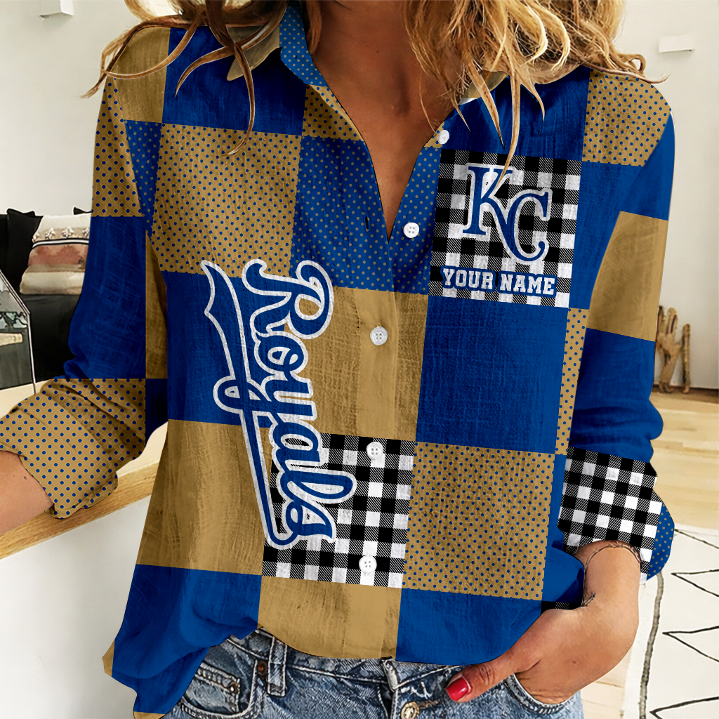 LIMITED EDITION - NEW CUSTOMIZED MLB19 KCR KANSAS CITY ROYALS WOMEN CASUAL SHIRT FOR FAN