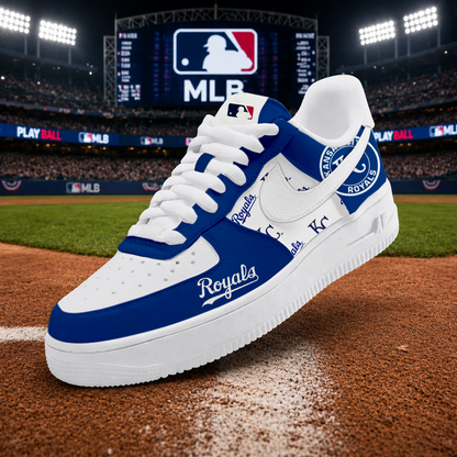 LIMITED EDITION - NEW CUSTOMIZED MLB19 KCR KANSAS CITY ROYALS AF1 SHOES