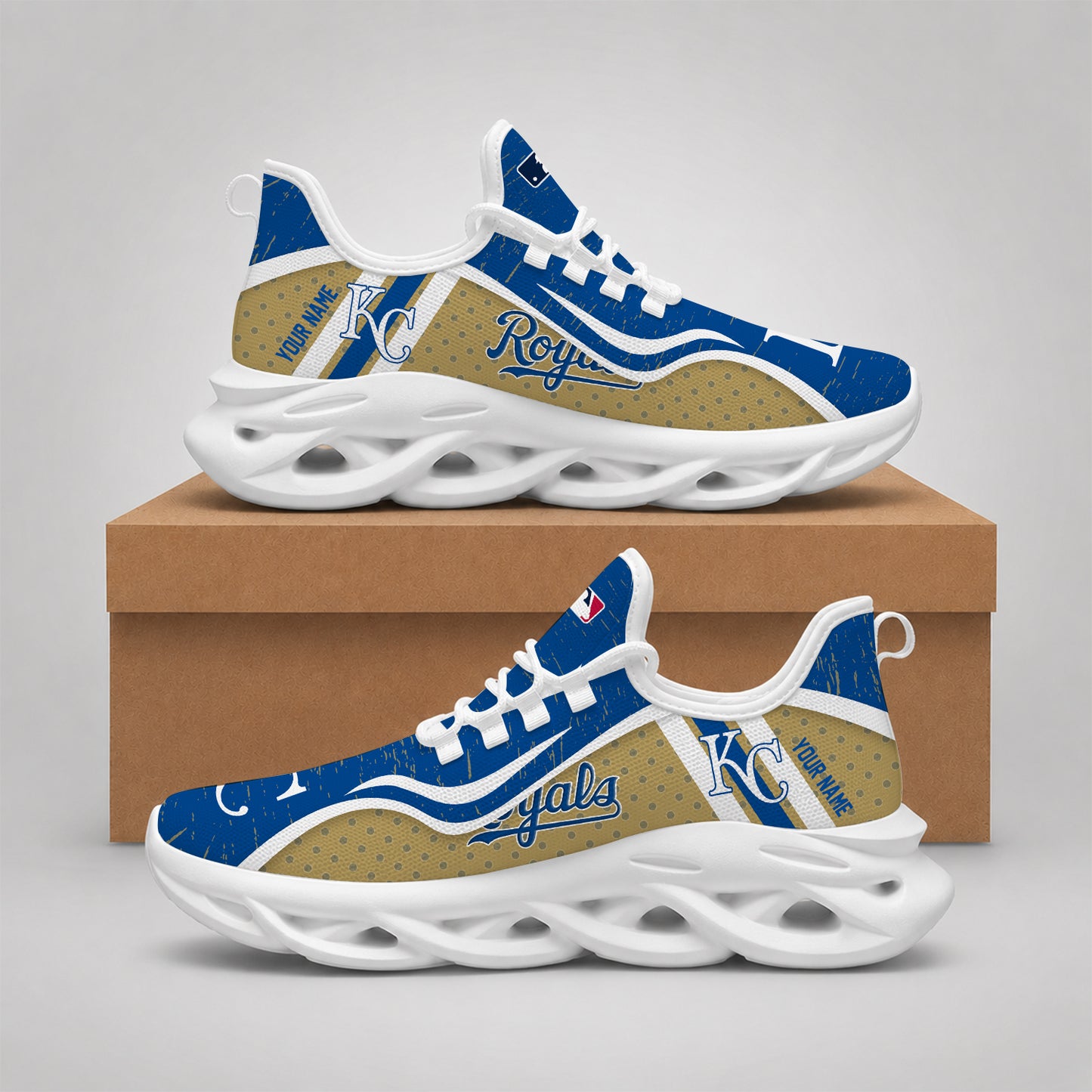 ELITE EDITION - NEW CUSTOMIZED MLB19 KCR KANSAS CITY ROYALS MAX SOUL SHOES