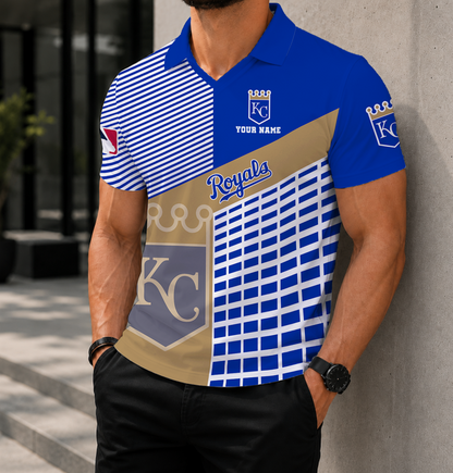 LIMITED EDITION - NEW CUSTOMIZED MLB19 KCR KANSAS CITY ROYALS POLO SHIRT