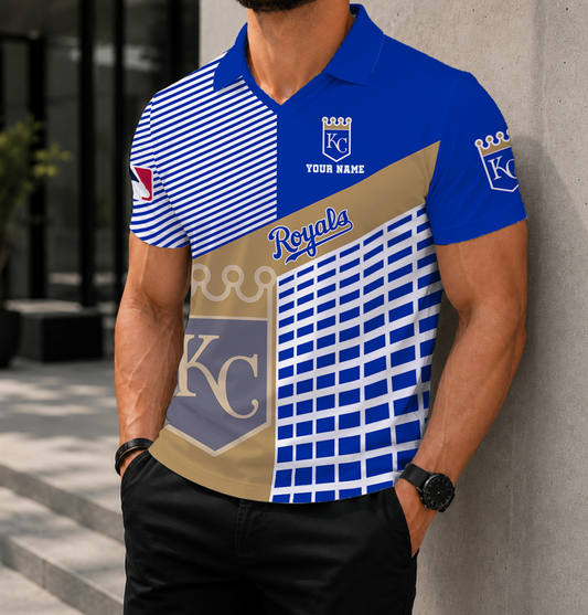 LIMITED EDITION - NEW CUSTOMIZED MLB19 KCR KANSAS CITY ROYALS POLO SHIRT