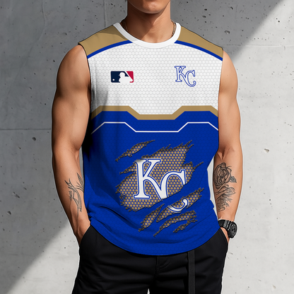LIMITED EDITION - NEW CUSTOMIZED MLB19 KCR KANSAS CITY ROYALS MEN'S GYM SHIRT