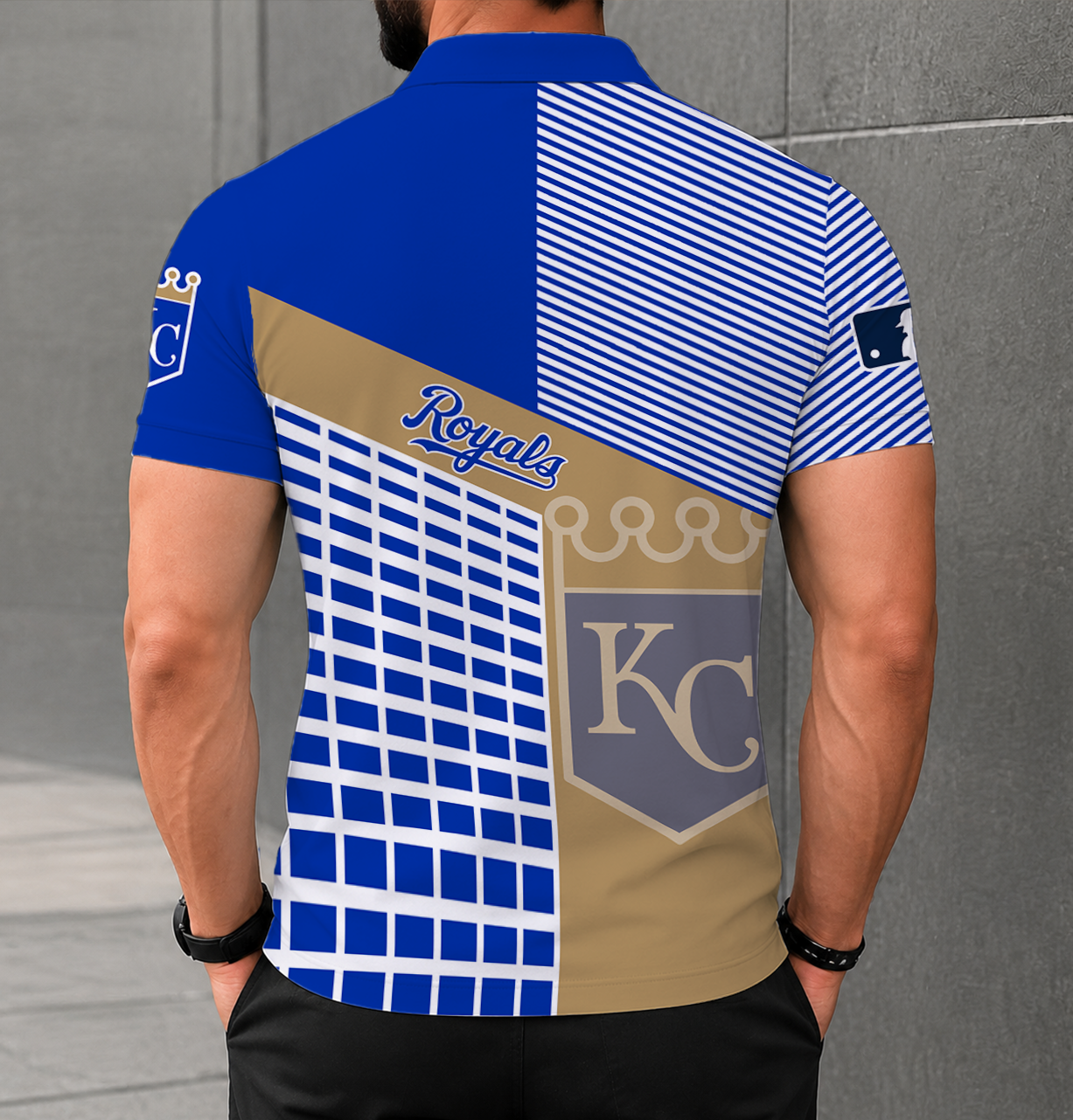 LIMITED EDITION - NEW CUSTOMIZED MLB19 KCR KANSAS CITY ROYALS POLO SHIRT