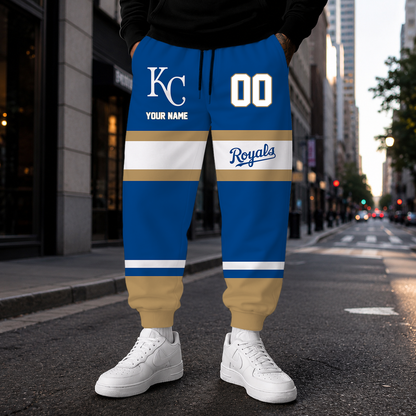 VIRAL EDITION - NEW CUSTOMIZED MLB19 KCR KANSAS CITY ROYALS SWEATPANTS