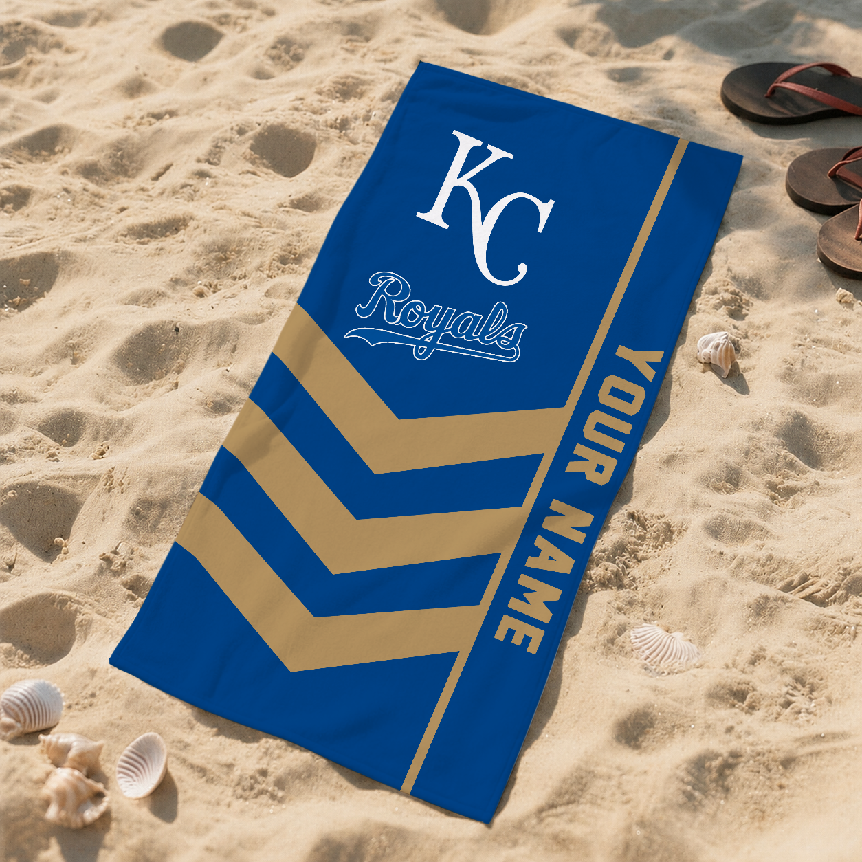 LIMITED EDITION - NEW CUSTOMIZED MLB19 KCR KANSAS CITY ROYALS BEACH TOWEL FOR FAN