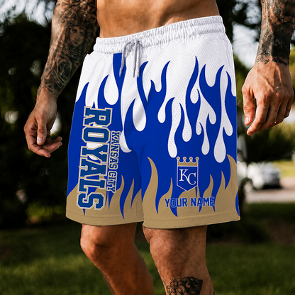 [FLASH SALE] NEW CUSTOMIZED MLB19 KCR KANSAS CITY ROYALS SHORT PANTS