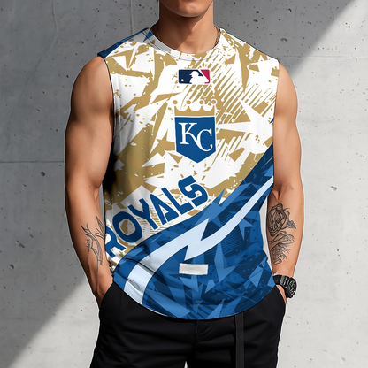 LIMITED EDITION - NEW CUSTOMIZED MLB19 KCR KANSAS CITY ROYALS TANKTOP & GYM SHIRT