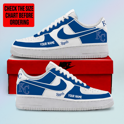 LIMITED EDITION - NEW CUSTOMIZED MLB19 KCR KANSAS CITY ROYALS AF1 SHOES